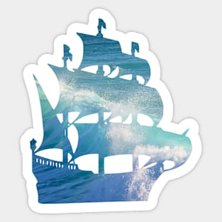 Sail the Ocean Galleon Sticker